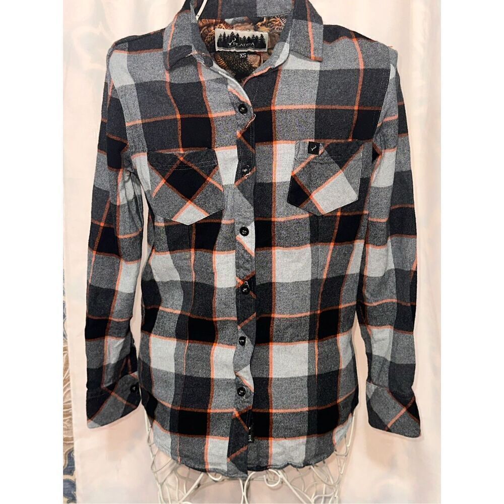 Nice PLADRA men Every Day Flannel Shirt- grey size XS Long Sleeve Good condition